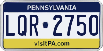 PA license plate LQR2750