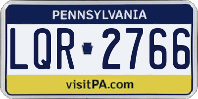 PA license plate LQR2766