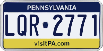 PA license plate LQR2771