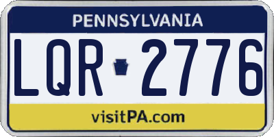 PA license plate LQR2776