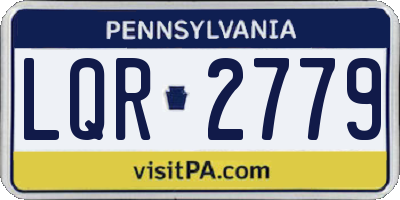 PA license plate LQR2779