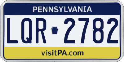 PA license plate LQR2782