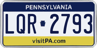 PA license plate LQR2793