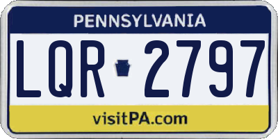 PA license plate LQR2797