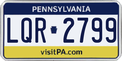 PA license plate LQR2799