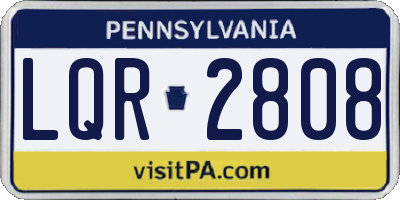 PA license plate LQR2808