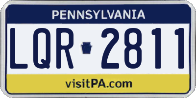 PA license plate LQR2811