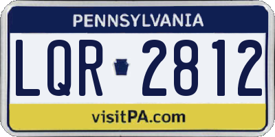 PA license plate LQR2812