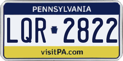 PA license plate LQR2822