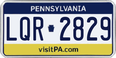 PA license plate LQR2829