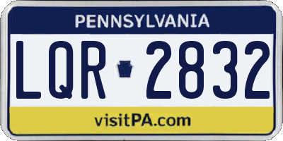 PA license plate LQR2832