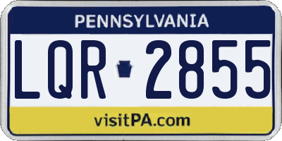 PA license plate LQR2855