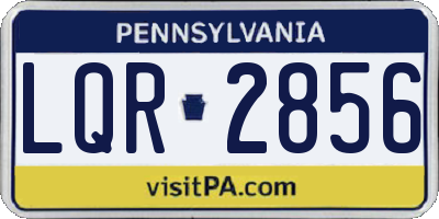 PA license plate LQR2856