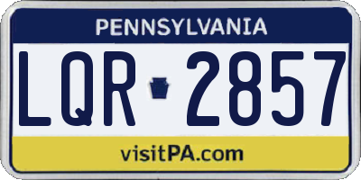 PA license plate LQR2857