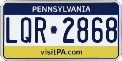 PA license plate LQR2868