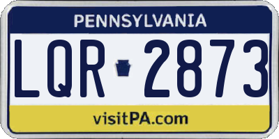 PA license plate LQR2873