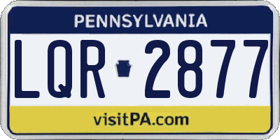 PA license plate LQR2877