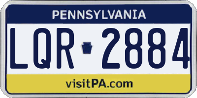 PA license plate LQR2884