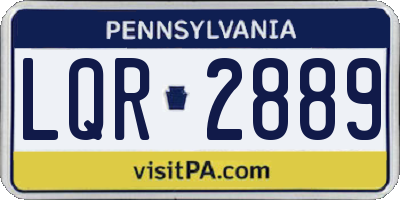 PA license plate LQR2889