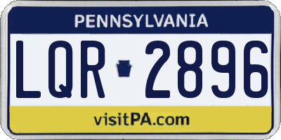 PA license plate LQR2896