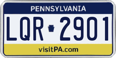 PA license plate LQR2901