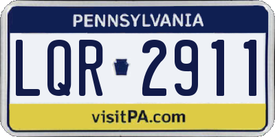 PA license plate LQR2911