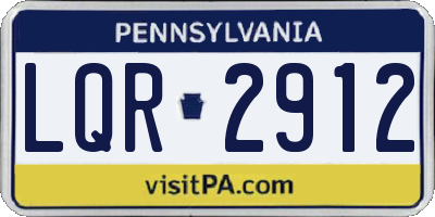 PA license plate LQR2912