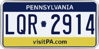 PA license plate LQR2914