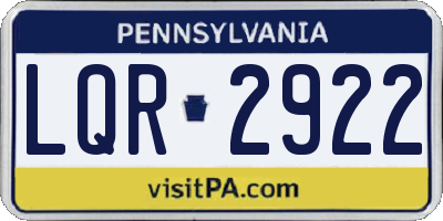 PA license plate LQR2922
