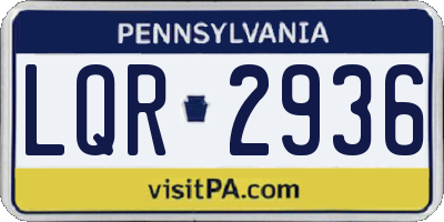 PA license plate LQR2936