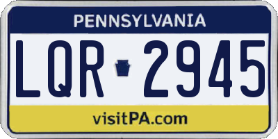 PA license plate LQR2945