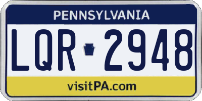 PA license plate LQR2948