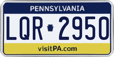 PA license plate LQR2950