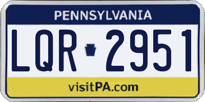 PA license plate LQR2951