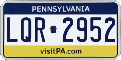 PA license plate LQR2952