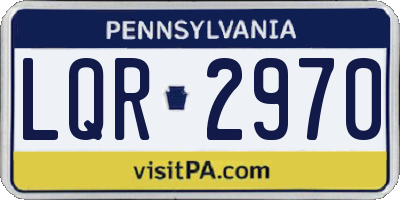 PA license plate LQR2970