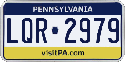 PA license plate LQR2979