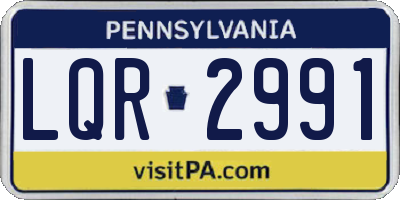 PA license plate LQR2991
