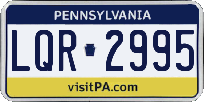 PA license plate LQR2995