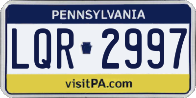 PA license plate LQR2997
