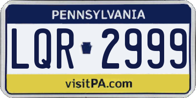 PA license plate LQR2999