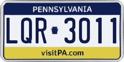 PA license plate LQR3011