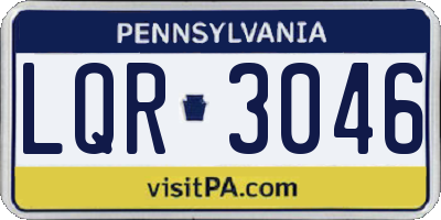 PA license plate LQR3046