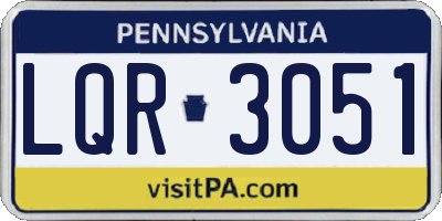 PA license plate LQR3051