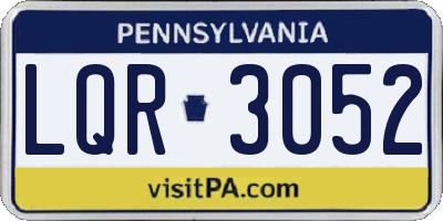 PA license plate LQR3052