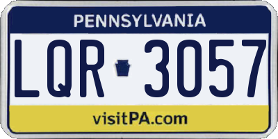 PA license plate LQR3057