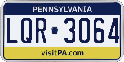 PA license plate LQR3064