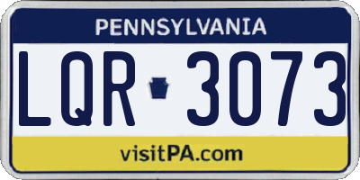 PA license plate LQR3073
