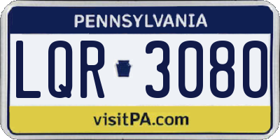 PA license plate LQR3080