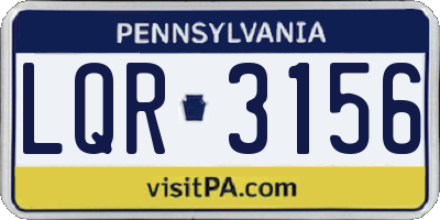 PA license plate LQR3156